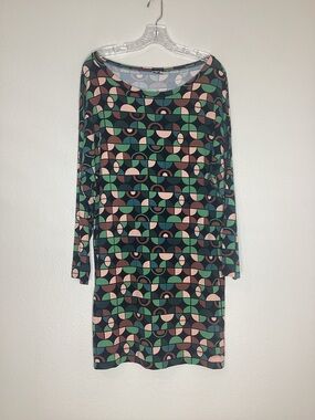 M Missoni shift Dress Geometric Green Black Pink Med